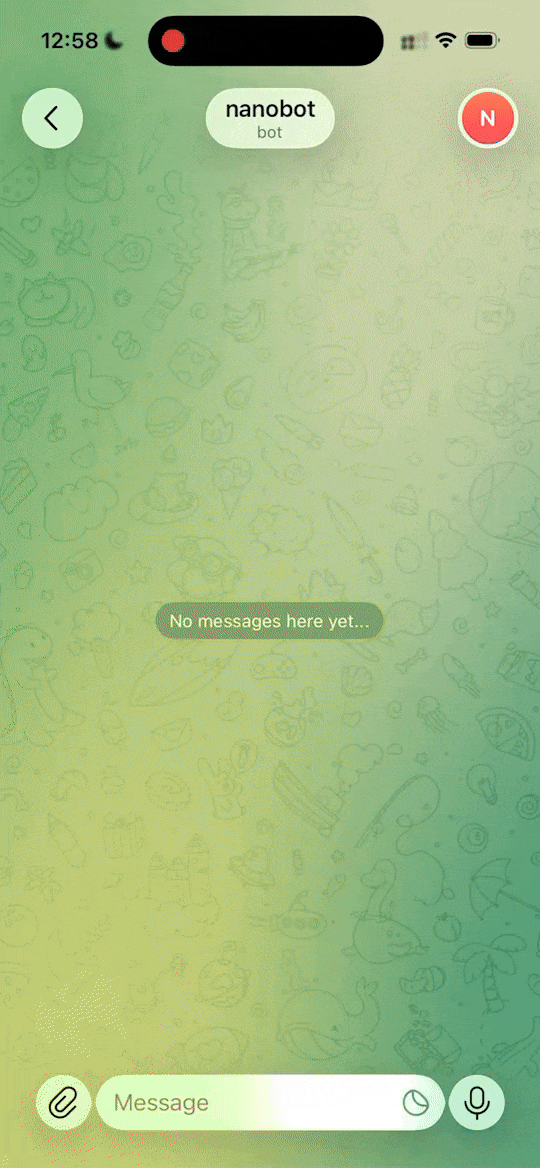 NanoBot cron scheduler — automate recurring tasks